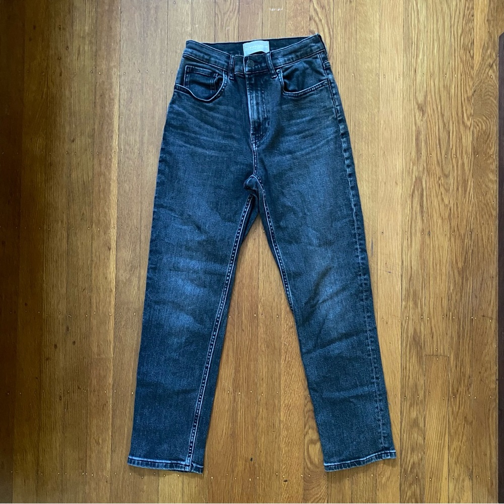 Everlane The Original Cheeky Jean in Washed Black Size 26 Ankle Length